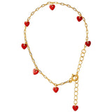 Lulu Love U Braclet Gold Plated - Passion Red