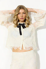 Hunkøn Lulu Lace Shirt - Cream Lace