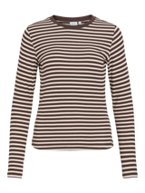 Vila Avera O-Neck L/S Top - Coffee Bean