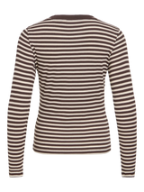 Vila Avera O-Neck L/S Top - Coffee Bean