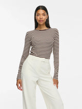 Vila Avera O-Neck L/S Top - Coffee Bean