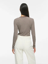 Vila Avera O-Neck L/S Top - Coffee Bean