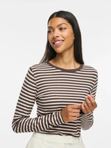 Vila Avera O-Neck L/S Top - Coffee Bean