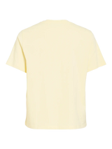 Vila Vora S/S Heart Emb T-shirt -  Pastel Yellow