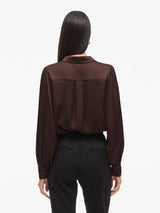 Vila Enna Ravenna L/S Balloon Shirt - Coffee Bean