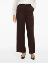 Vila Varone HW Wide Pant - Coffee Bean