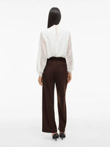 Vila Varone HW Wide Pant - Coffee Bean