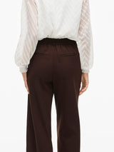 Vila Varone HW Wide Pant - Coffee Bean