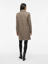 Vila Claudia Button Coat - Falcon