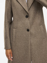 Vila Claudia Button Coat - Falcon
