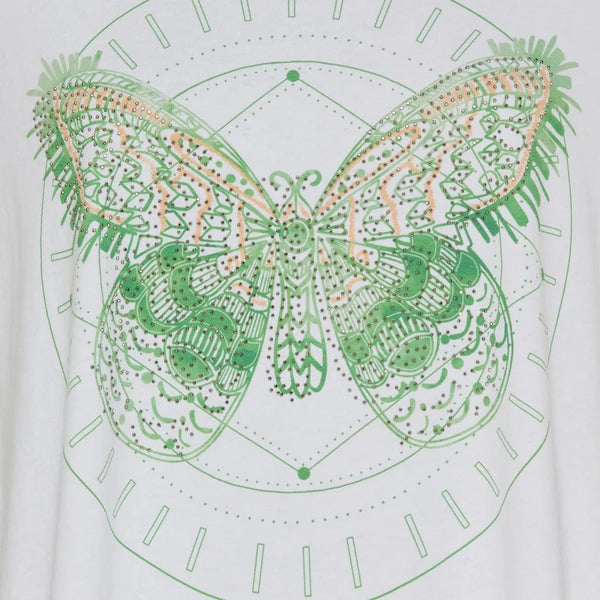 Marta Marie T-shirt 1535 - Green Butterfly