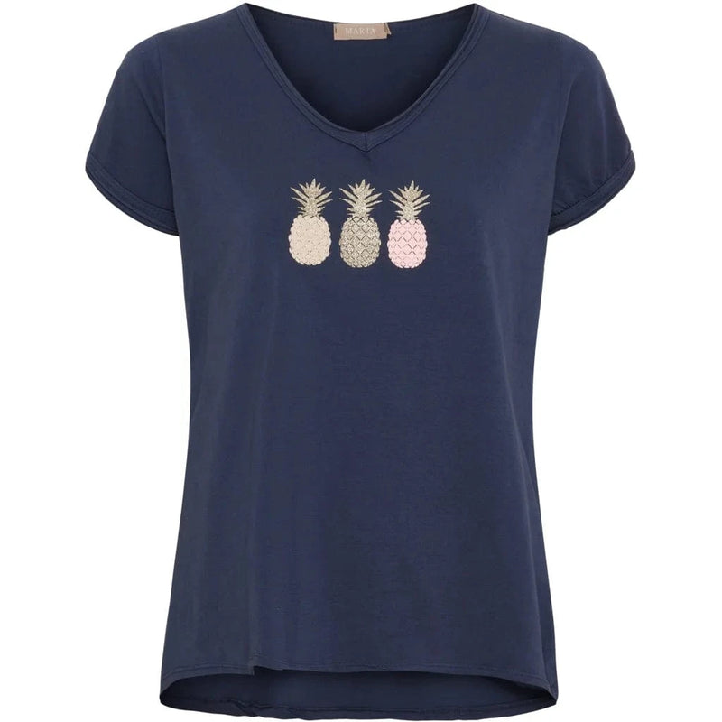 Marta Gemme Tee - Dark Blue