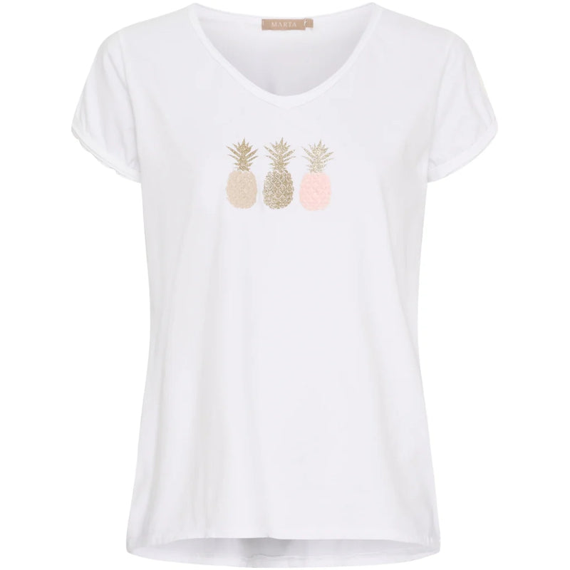 Marta Gemme Tee - White