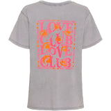 Marta Inge Tee 0532 - Grigio Medio/ Pink Fluo
