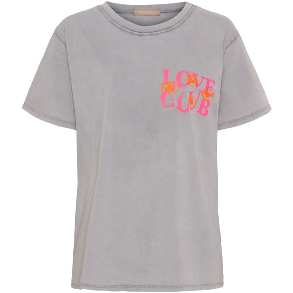 Marta Inge Tee 0532 - Grigio Medio/ Pink Fluo
