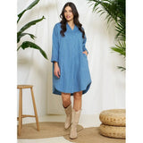 Marta Eglantine Dress - Medium Blue