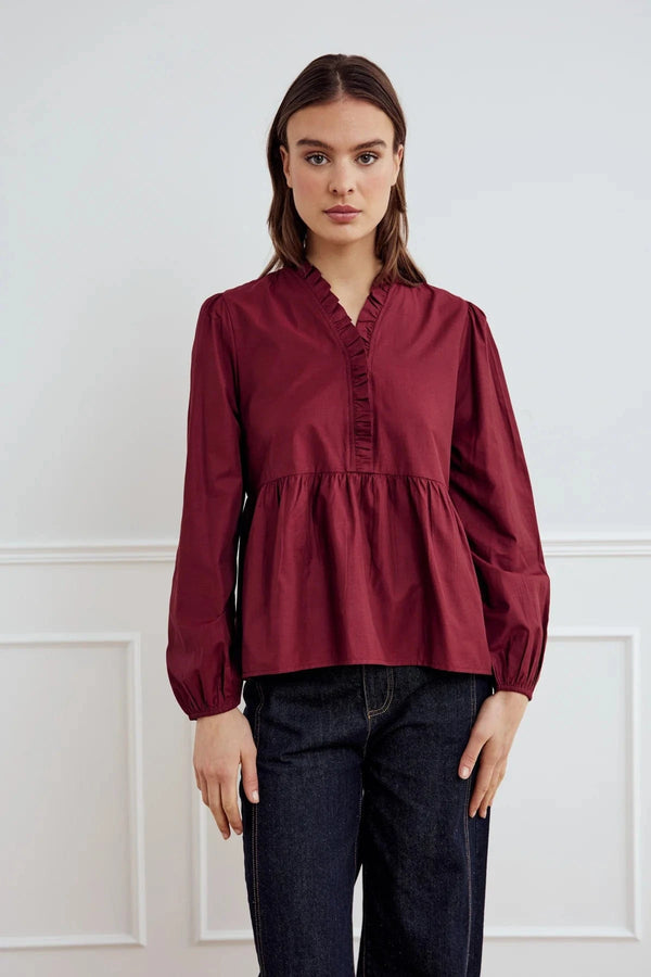 Noella Matti Blouse - Dusty Mahogany (kopi)