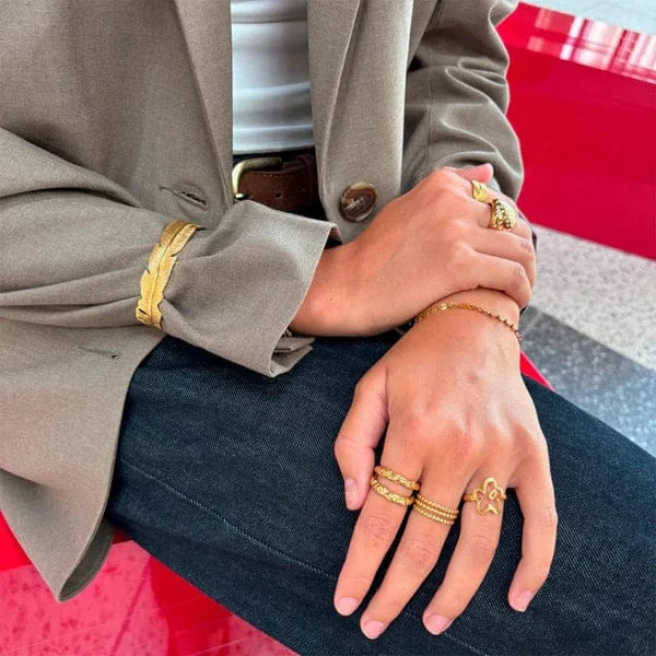 Wolff Jewelry Mini Boble Ring - 18 karat guldbelagt