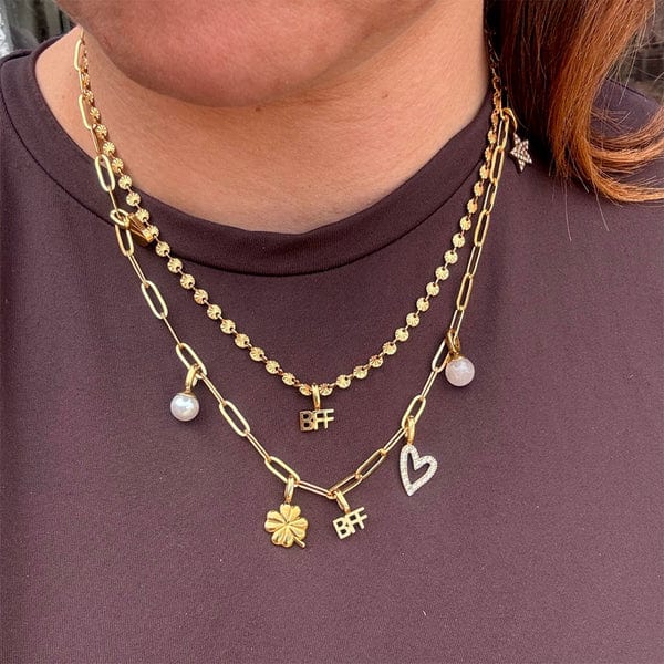 Wolff Jewelry Mini Chain Charm Necklace - Gold