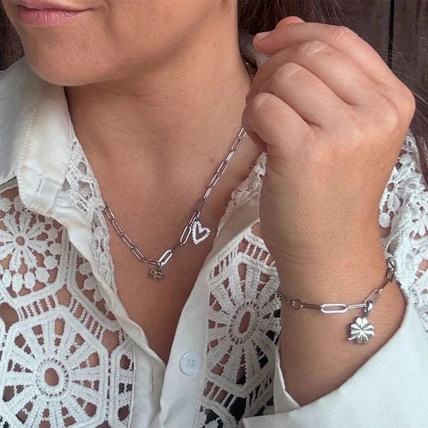 Wolff Jewelry Mini Chain Charm Necklace - Silver