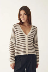 Noella N-Lenda Knit Cardigan - Brown