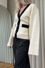 Noella N-Lenyxette Knit Cardigan - White