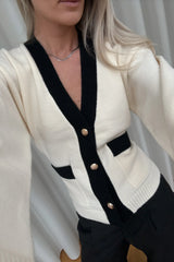 Noella N-Lenyxette Knit Cardigan - White