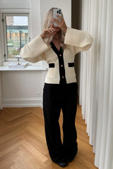 Noella N-Lenyxette Knit Cardigan - White