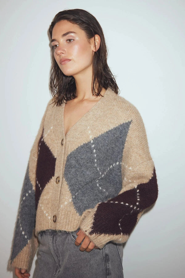 Noella N-Laiana Knit Cardigan - Sand Malange