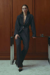 Noella Marice Blazer - Grey Herringbone