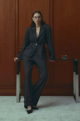 Noella N-Mahala MW Pants - Grey Herringbone