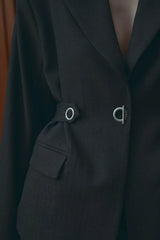 Noella Marice Blazer - Grey Herringbone