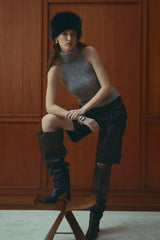 Noella N-Lajoianna Knit Top - Medium Grey Mel