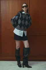 Noella N-Lai Knit - Black Grey Mix