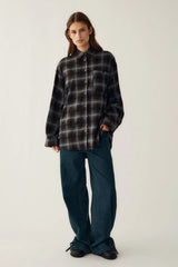 Noella Marlon Shirt - Brown Blue Check