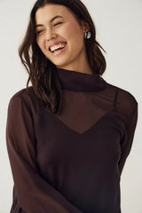 Noella Latania Dress - Chocolate