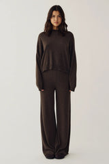 Noella Melodee Knit Pants - Brown Melange