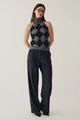 Noella N-Lajoianna Knit Top - Black Grey Mix