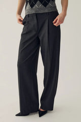Noella N-Mahala MW Pants - Grey Herringbone