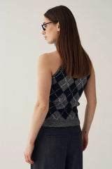 Noella N-Lajoianna Knit Top - Black Grey Mix