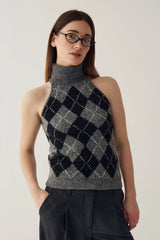 Noella N-Lajoianna Knit Top - Black Grey Mix