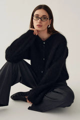Noella N-Kea Mohair Cardigan - Black