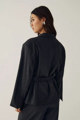 Noella Marice Blazer - Grey Herringbone