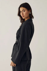 Noella Marice Blazer - Grey Herringbone