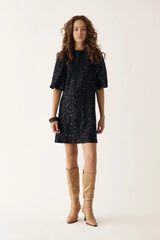 Noella Pastis Short Dress - Black