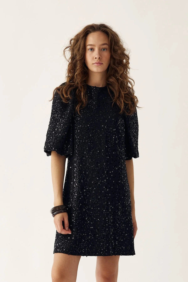 Noella Pastis Short Dress - Black