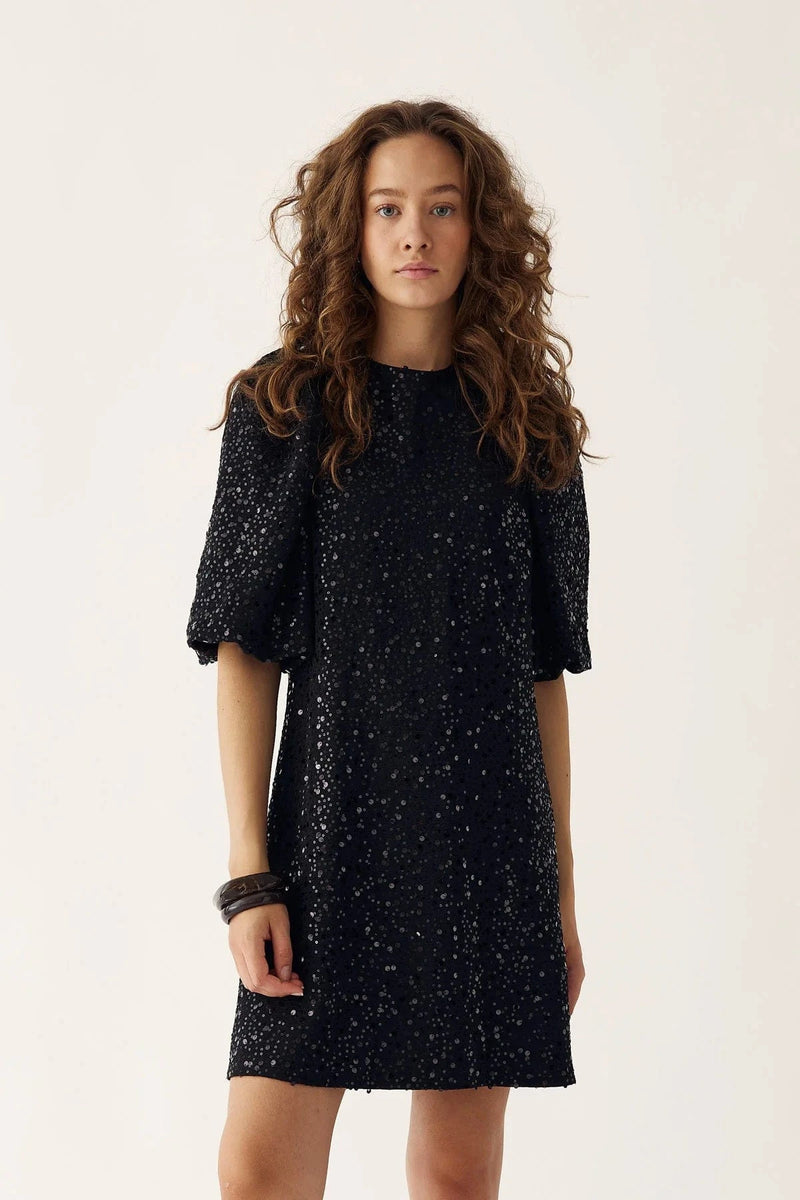 Noella Pastis Short Dress - Black