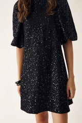 Noella Pastis Short Dress - Black