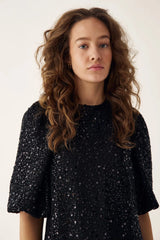 Noella Pastis Short Dress - Black