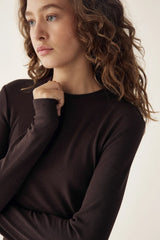 Noella Lidie LS Top - Chocolate